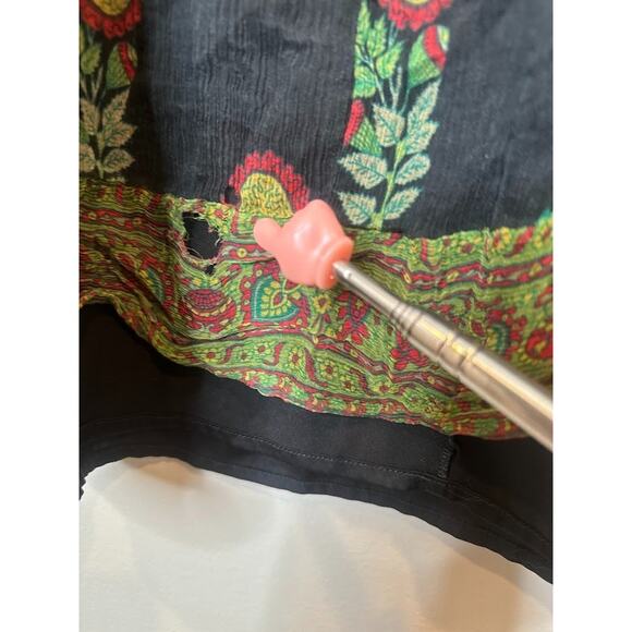 Nightcap Whimsical Silk Lined Whimsigoth Floral Skirt Size 1 Boho Festival Smock - Picture 6 of 10